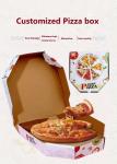 Custom Printed Pizza Slice Boxes Reusable Paperboard Container