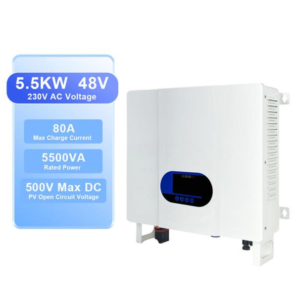 Quality 5000W 48V DC to AC 110V 220V Off Grid Hybrid Inverter with Overload Protection and Storage Temperature Range for sale