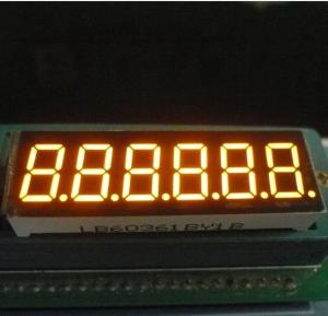Buy cheap Continuous 6 Digit 7 Segment Alphanumeric LED Display Amber 0.36 Inch product