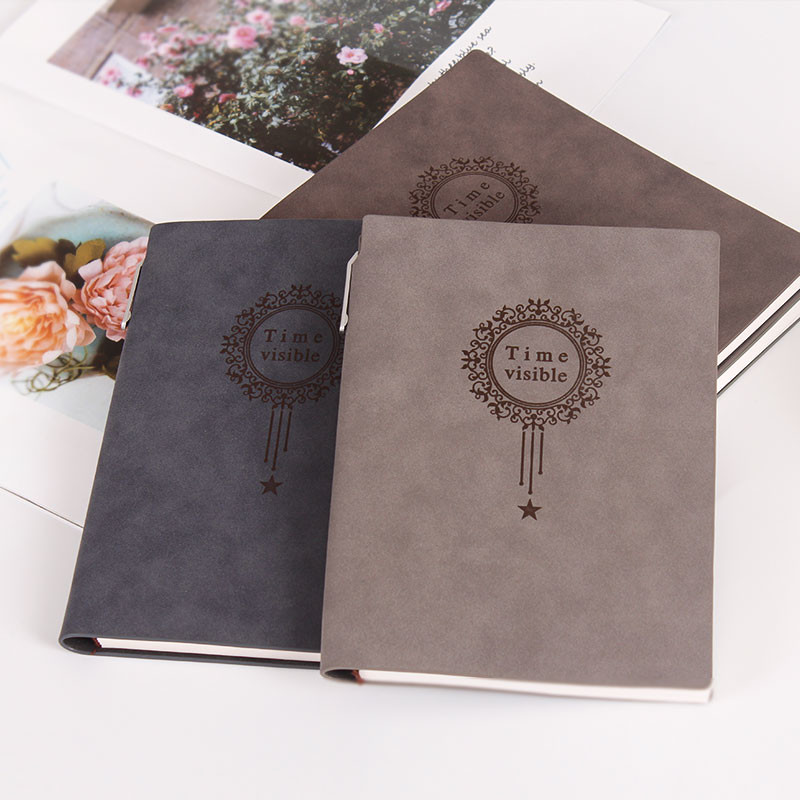 8.5 X 11 Inch Size Suede Leather Notebook , Durable Soft Cover Lined Notebook