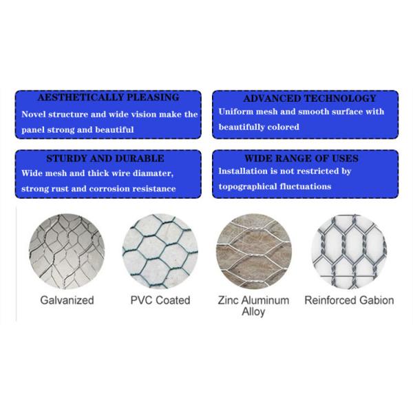 Gabion Box for Hot-Dipped Galvanized PVC Coated Retaining Wall in River Construction