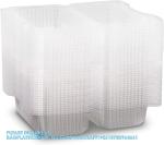 Disposable Plastic Hinged Loaf Containers - Durable Small Hoagie Container -