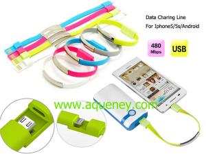 Buy cheap USB 2.0 Date charing line wristband bracelet for Iphone5, 5S product