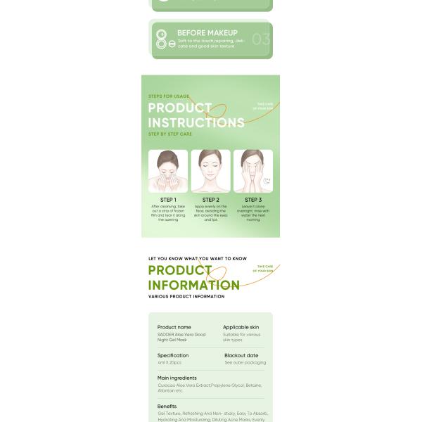 Beauty Facial Mask Sheet Korean Whitening Moisturizing Aloe Vera Skin Care Mask