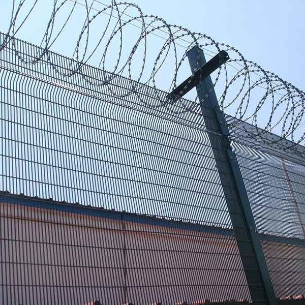 Quality TLSW Square Post 358 Wire Mesh Fence Panel PVC Coated for sale