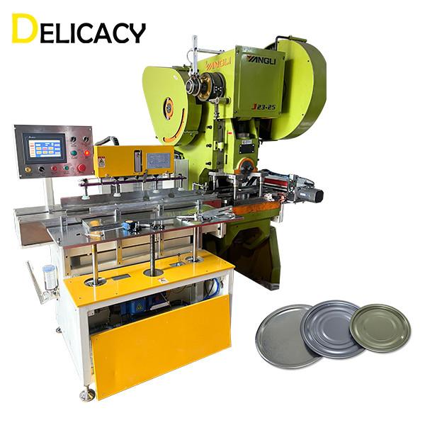 Quality Automatic Strip Feeding Tin Box Making Machine For 125mm Bottom Can Lids for sale