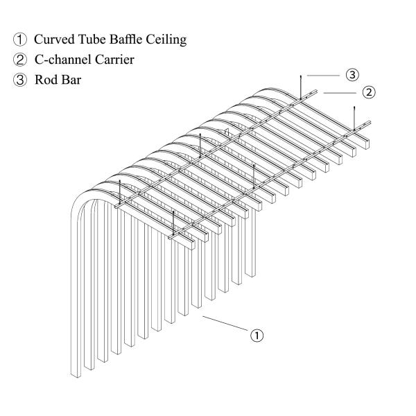 Building Materials Aluminum Linear Strip Curved Metal Panel Decorative Wall Cladding