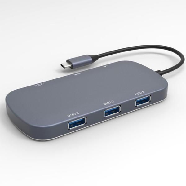 Quality SD TF Card Reader 7 In 1 1080P 30Hz Multiple USB C Hub for sale