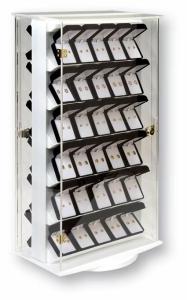 Buy cheap 360 D Rotating Clear Lockable Acrylic Countertop Display Case W/ Double-Sided 6 Shelves product