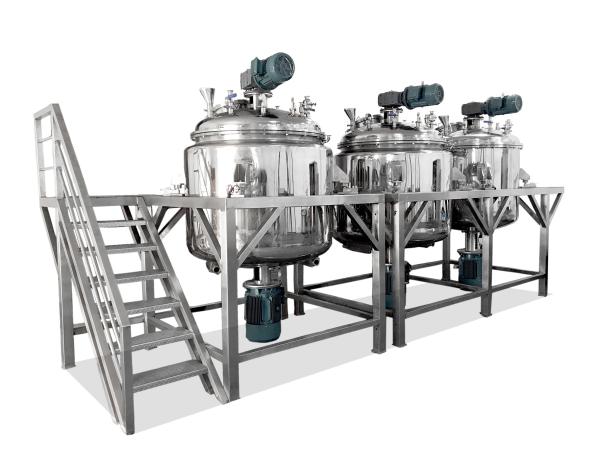 Quality 15KW Toothpaste Mixing Tank 1000 Liters Cosmetic Emulsifier Mixer for sale