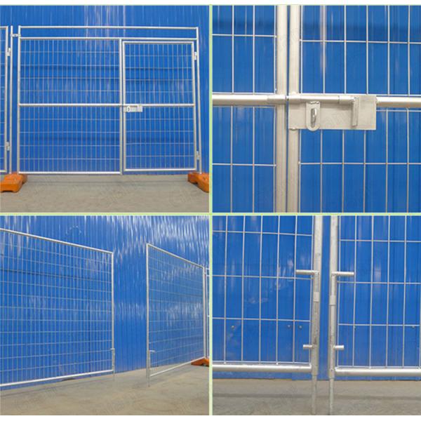 Melbourne Construction Site Security Portable Temp Fencing Panels 2.1mx2.4m OD 40mm tube with HDPE base