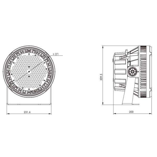 300W Wash & Strobe Effect Waterproof LED Par Can Lights
