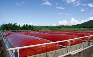 Buy cheap 2000T 1.0mm PVC Coated Tarpaulin Methane Gas Tank Above Ground Storage Tank High Strength Material product