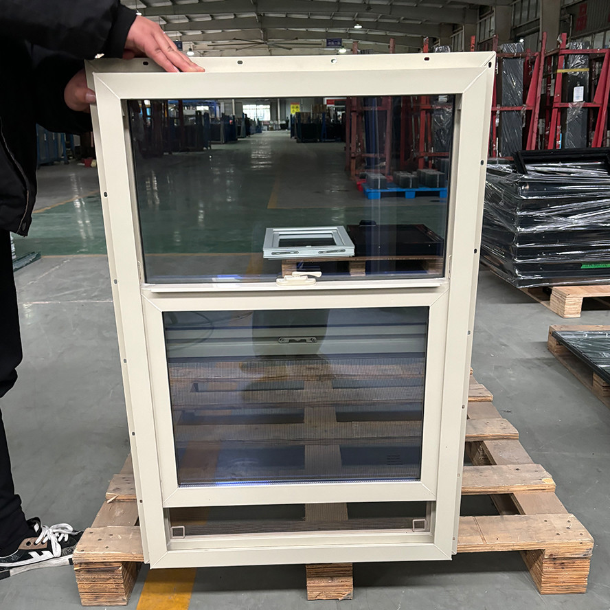 Customized Size UPVC Single Hung Window With PVC Material 1.4mm-1.8mm Thickness