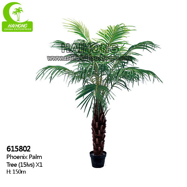 HAIHONG Height 150cm Artificial Phoenix Palm , Artificial Palm Plant Indoor Customizable