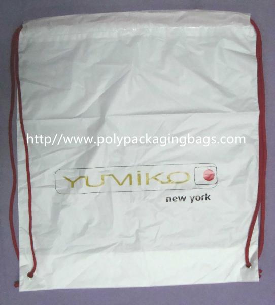 Quality White Lightweight Durable Drawstring Storage Bags With Two PP Drawstring for sale