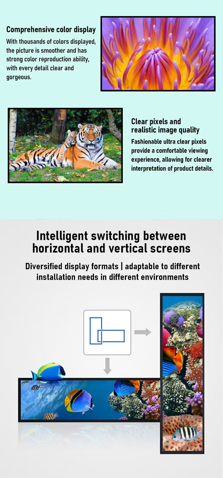23.1 Inch LCD Retail Display Screen Supermarket Shelf Display Digital Signage