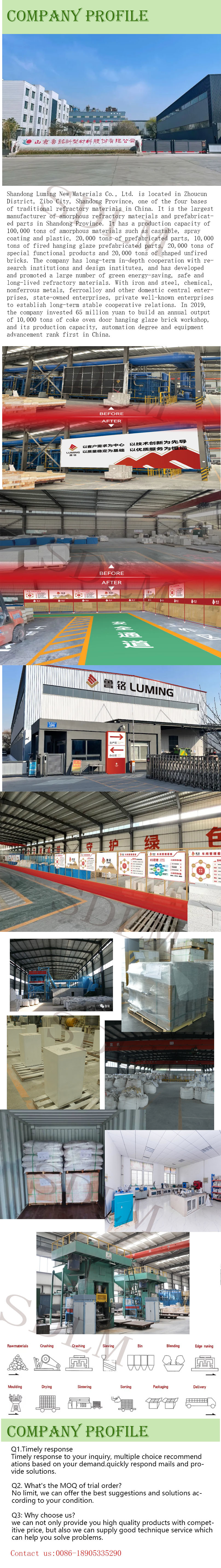 Slag Resistant Refractory Castable Fused Zirconia Corundum Castable For Glass Furnaces.