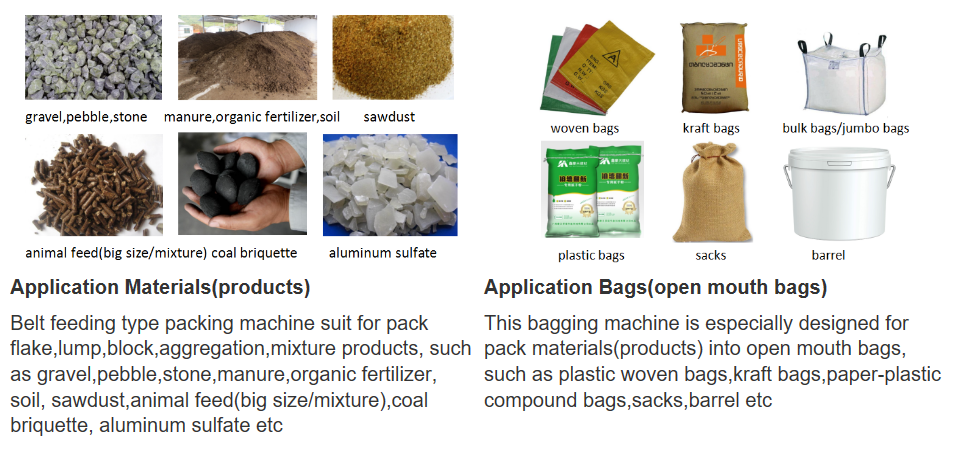 Dried Chicken Manure Particles Compost Packaging Machine Belt Type