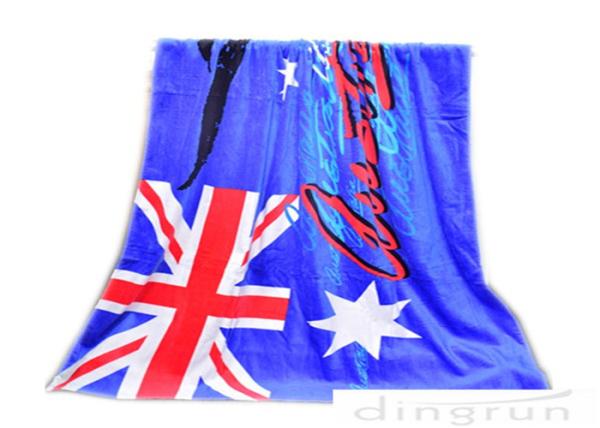 Quality 30"*60" Velour Custom Printed Beach Towels With Australian Flag for sale