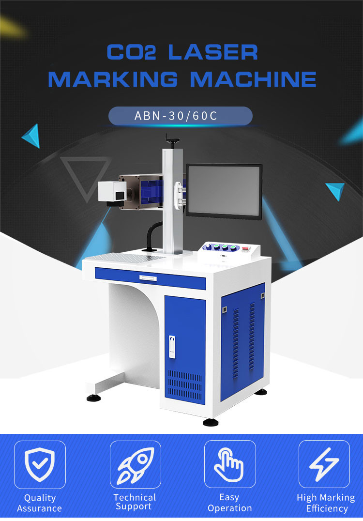 30 Watt 60 Watt PVC PCB QR Code Co2 Laser Marker Etcher Engraver