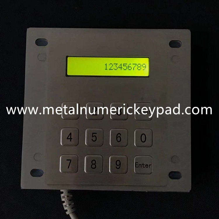 12 Key Metal Numeric Keypad Stainless Steel 304 With Led Display