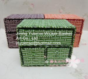 rattan basket rattan furniture bookshelf drawer rattan storage holder rack layer