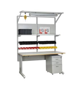Clean Room ESD Work Table Light Duty Height Adjustable Range 670-1120mm With Power Box