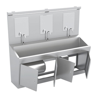 YANING Knee Operated Hand Wash Sink Stainless Steel Material