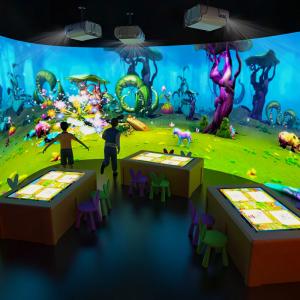 3D AR Alive Interactive Drawing Touch Table Screen Projection