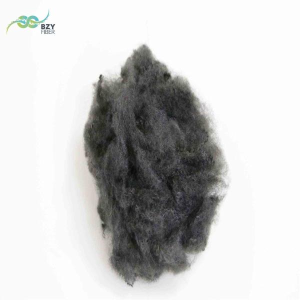 Quality 6D Hollow Recycled Polyester Staple Fiber Non Siliconized Gray Black PSF for sale