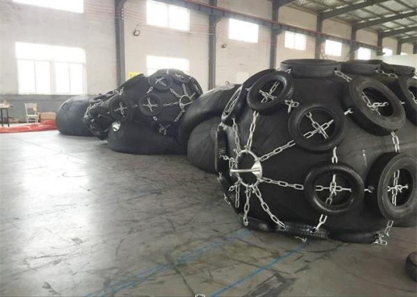 Quality Ribbed Type Customized Size Of Inflatable Floating Marine Rubber Fender for sale