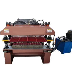 China 7.5Kw Corrugated Sheets Roll Forming Machine PLC Double Layer PPGI PPGL on sale