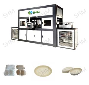 China Latest Paper Pulp Tableware Machine Biodegradable Lunch Box Making Machine on sale