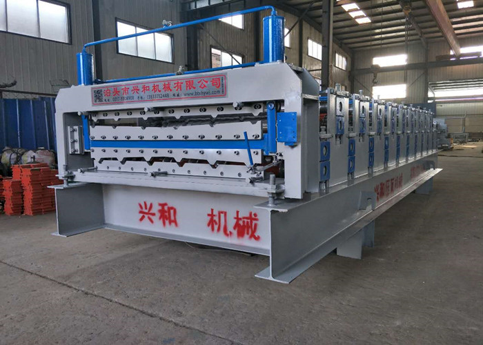 White Color Smart Double Layer Roll Forming Machine For Corrugated Tile