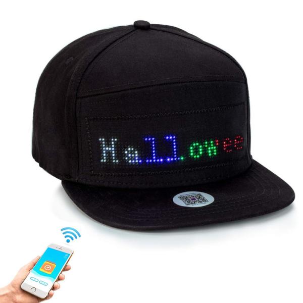 Quality Bluetooth LED Message Hat Animated Display Cap For Party Festival for sale