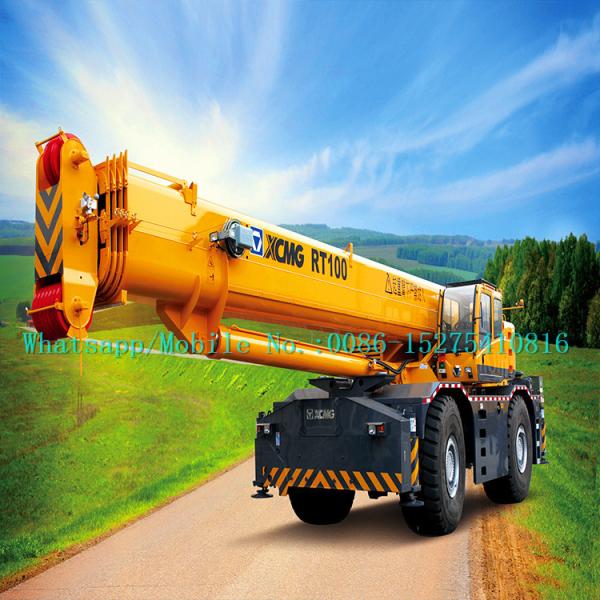 Quality Boom Truck Crane XCMG RT100 100ton rough terrain crane all wheel Drive With Cummins Engine for sale
