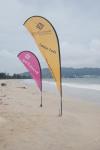 Knitted Fabric Custom Teardrop Flag Banner