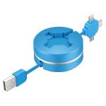 Micro USB TYPE-C iPhone 3 in 1 rounded Retractable Fast Charging USB Data Cable
