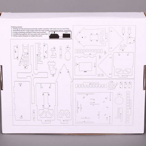 Promotion 3D Wooden Puzzle Solar Toy Powered Solar DIY Wooden Toy House Model Wood Craft Assembly