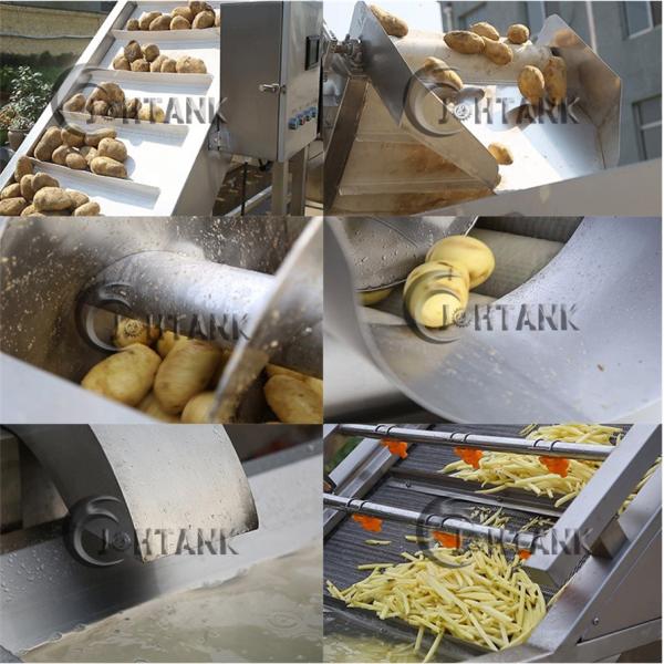 Small Scale Frozen French Fries Processing Line 2000kg/hr