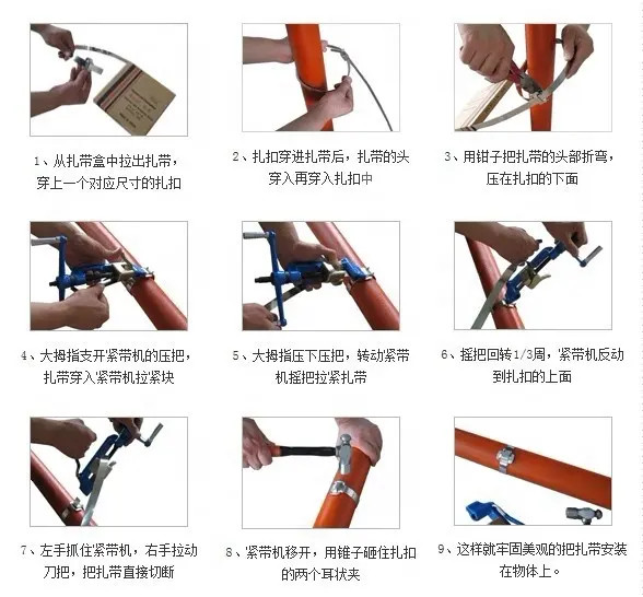 Heavy Duty Cable Tie Tools Portable Banding Strap Tool Easy Operation