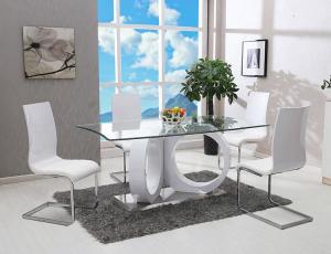 China Simple 0.35CBM 50kgs 76cm Solid Wood Dining Table Set on sale