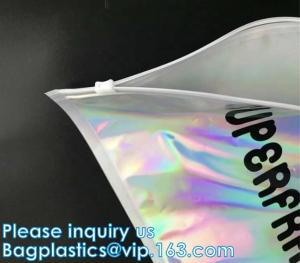 China Metallized mailer pac Hologram Shiny Foil Glamour Holographic Mailers Metallic Mailer Apparel garment clothes Packaging on sale