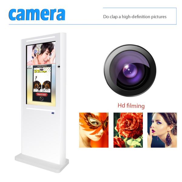 Photo Booth Lcd Interactive Touch Screen Kiosk Totem Floor Stand 43 Inch Support Multi Touch