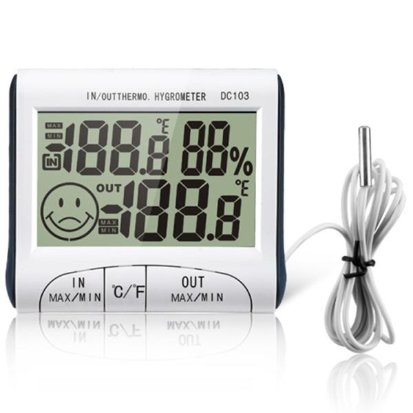 Quality Temperature Humidity 2.9" LCD Indoor/Outdoor Digital Thermometer Hygrometer Meter w/Wired for sale