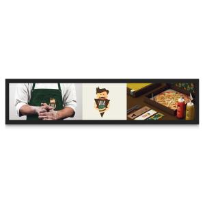 China POE Shopping Mall Lcd Bar Display , Bus Advertising Stretched LCD Monitor on sale