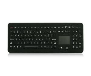 Ruggedized Silicone Industrial Keyboard With Touchpad, Washable Silicone Medical Keyboard