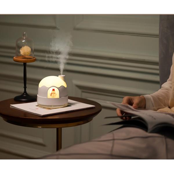 Heating Cooling Air Purifier Humidifier Snowman 2 In 1 Humidifier LED Night Light