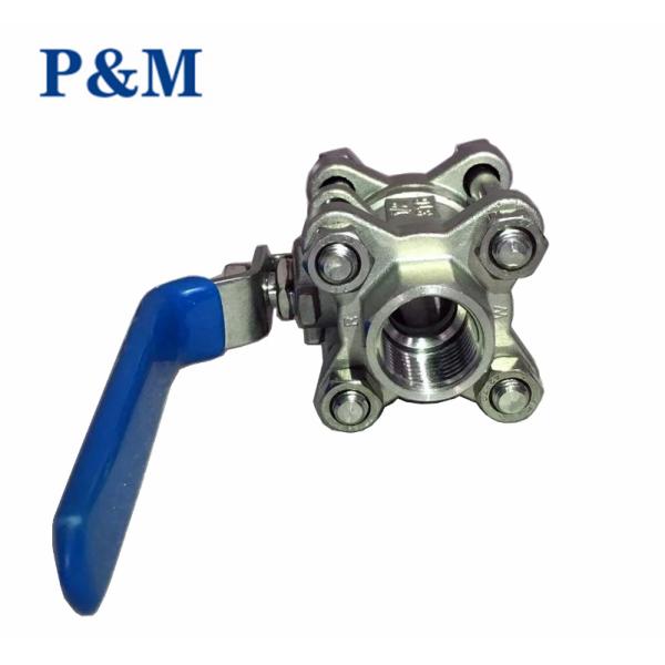 3-pc full port ANSI stainless steel ball valve packed in wooden case